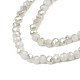 Chapelets de perles en verre opaque de couleur unie X-EGLA-Q112-B02-3