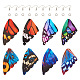 Pandahall diy 蝶の羽のイヤリング makint キット  イミテーションレザービッグペンダント  真鍮のイヤリングフックとジャンプの皮  ミックスカラー  56個/袋 FIND-TA0002-80-1