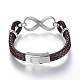 Leather Cord Multi-strand Bracelets BJEW-K141-27A-2