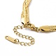 304 женское плетеное ожерелье из кубинских звеньев из нержавеющей стали NJEW-P271-04G-3