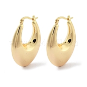 Brass Hoop Earrings EJEW-H301-02G-06