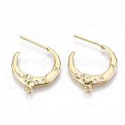 Brass Stud Earring Findings KK-T038-590G