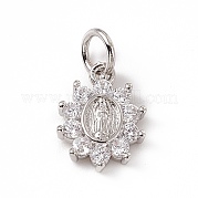 Латунные микро проложить кубического циркония подвески ZIRC-F132-36P