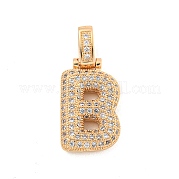 Латунные микропаве прозрачные подвески с фианитом KK-B099-01G-B