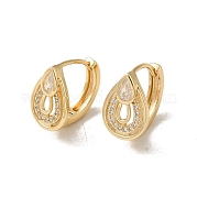 Серьги-кольца из латуни с микропаве из кубического циркония EJEW-L271-08KCG-02