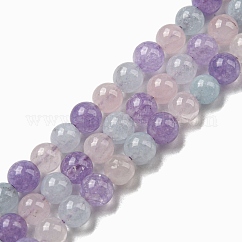 Chapelets de perles aigue-marine naturelles et quartz rose et améthyste, ronde, 6mm, Trou: 1mm, Environ 65 pcs/chapelet, 15.55 pouce (39.5 cm)