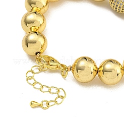 Gestellplattierte Armbänder aus Messing mit Mikropavé-Kubikzirkonia&nbsp;BJEW-B106-07G