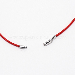 Fabrication de colliers de cordes cirées en polyester&nbsp;MAK-WH0009-05B-02