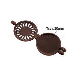 Tibetischen Stil Diffusor Medaillon Anhänger&nbsp;TIBEP-A24740-R-FF