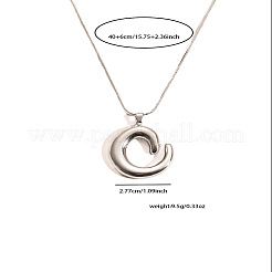 Colliers pendentifs en forme de C en acier inoxydable 304 pour femmes&nbsp;FS-WGCB9BC-04