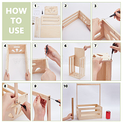 Rechteckige Babyparty-Schrankkisten aus Holz&nbsp;ODIS-WH0025-282
