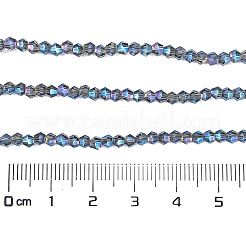 Transparentes perles de verre de galvanoplastie brins&nbsp;EGLA-A039-T2mm-UA07
