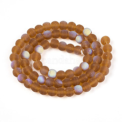 Perles de verre dépoli transparent&nbsp;LS-GLAA-T032-T6mm-MBB23
