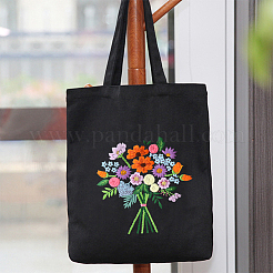 Diy canvas umhängetasche 3d stickerei starter kit&nbsp;DIY-WH0386-45
