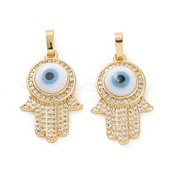 Pendentifs avec zircon cubiques à micro-pavés en laiton&nbsp;ZIRC-F136-03G-08