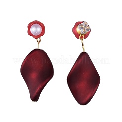Boucles d'oreilles en acrylique style caoutchouté&nbsp;EJEW-JE03366-02