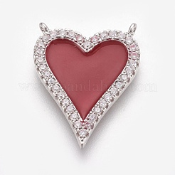 Pendentifs avec zircon cubiques à micro-pavés en laiton&nbsp;ZIRC-O026-27-NR