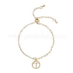 12 Stück Armband mit Schiebeverschluss aus Messingkabel und Büroklammer&nbsp;BJEW-JB13088
