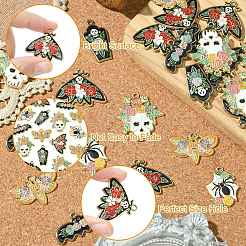 30 stücke 6 arten halloween thema rack überzug legierung emaille anhänger&nbsp;FIND-CJ0002-59