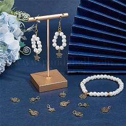 30 Stück Messing-Charms im 3-Stil mit Rack-Beschichtung&nbsp;KK-HY0001-84