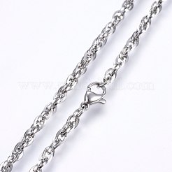 Collane con catena in corda di acciaio inossidabile 304 anti-ossidazione&nbsp;NJEW-F227-08P-05