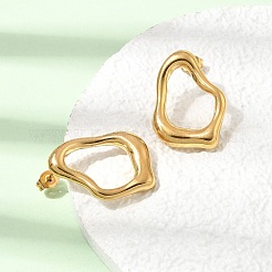 Unregelmäßiges Set aus Halskette und Ohrsteckern aus Edelstahl 304 mit Anhänger für Damen&nbsp;SJEW-E052-01G