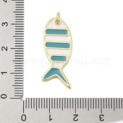 Emaille-Anhänger aus Messing mit Gestellbeschichtung&nbsp;KK-Z074-10G-01