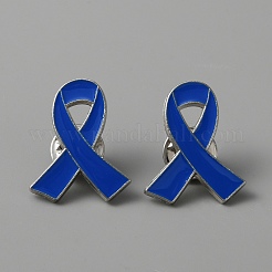 Broche en émail ruban de sensibilisation&nbsp;JEWB-WH0029-29A-1