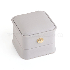 Cajas de regalo de anillo de cuero de pu&nbsp;X-LBOX-L005-A02