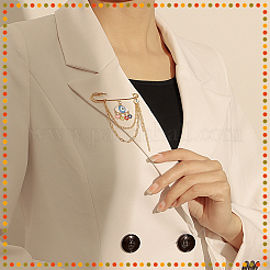 6 stücke 3 stil bösen blick form legierung sicherheit pin broschen sets&nbsp;JEWB-NB0001-21G