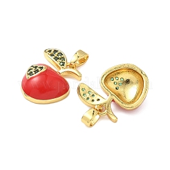 Pendenti in zirconi cubici trasparenti in micro pavè di ottone&nbsp;KK-B139-05G