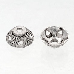 Apetalous Kegel tibetanische silberne Perlenkappen&nbsp;AA0544