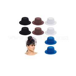 8 Stück 4 Farben Frottee-Stoff Mini-Hut Fascinator Basis&nbsp;AJEW-NB0005-99