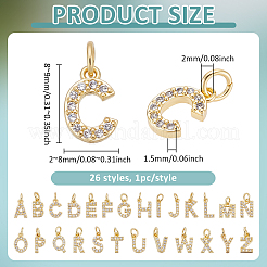 26 pz 26 stili di ciondoli in ottone micro pavé di grado AAA con zirconia cubica&nbsp;ZIRC-BC0001-32G