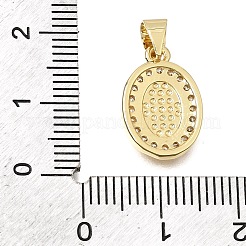 Pendentifs religieux en laiton sertis de micro-pavés de zircone cubique transparente&nbsp;CU-CBAE7DF-10G-02