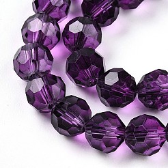 Peinture de cuisson perles de verre transparentes brins&nbsp;X-DGLA-A035-T8mm-A09