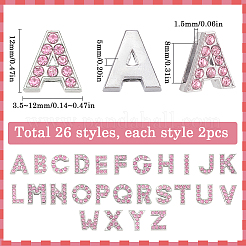 52 Stück 26 Stile Legierung Strass Dia-Charme&nbsp;FIND-SC0009-81B