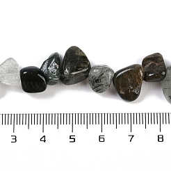 Natürliche grüne Rutilquarz Nuggets Perlen Stränge&nbsp;G-B125-A14-01