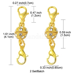 1 fermaglio magnetico in lega di cristallo e strass&nbsp;ALRI-YW0001-11G