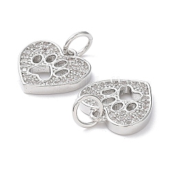 Pendentifs avec zircon cubiques à micro-pavés en laiton&nbsp;KK-R148-01P