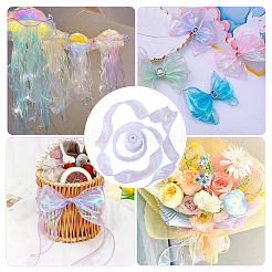 5 rollo de cinta de organza plana de color arcoíris&nbsp;OCOR-CY0003-29A