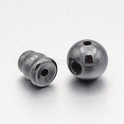 Unmagnetische synthetischen Hämatit 3-Loch-Guru Perlen&nbsp;G-P046-19B