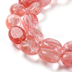 Perle di vetro di quarzo ciliegio fili&nbsp;G-M420-D07-01