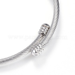 Anlaufgeschützte Torque-Armreifen aus chirurgischem Edelstahl 316&nbsp;BJEW-D437-A37-P