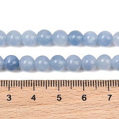 Naturales teñidos abalorios de jade blanco hebras&nbsp;GG-CBAEB22-B01-6mm-01
