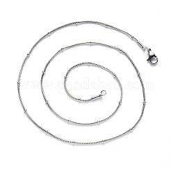 Anlaufgeschützte runde Schlangenkettenhalskette aus 304 Edelstahl&nbsp;NJEW-S420-009B-P