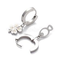 3 Paar asymmetrische Ohrringe mit 3 Stilen: Herz&nbsp;EJEW-B020-15P