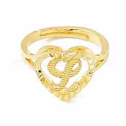 Verstellbare Ringe aus echtem 18 Karat vergoldetem Messing&nbsp;RJEW-M139-18L