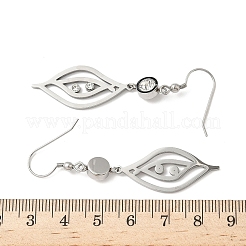 Ohrhänger aus 304er Edelstahl mit Blattmotiv&nbsp;EJEW-Z129-13P