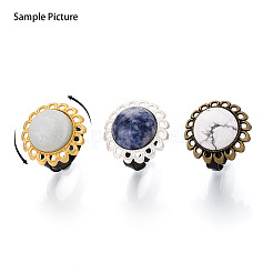 Base de anillo de copa con bisel de hierro y aleación de flores ajustable con bandeja giratoria&nbsp;MAK-T012-08G